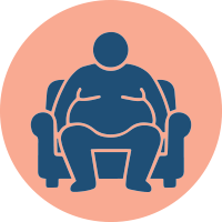 Physical inactivity icon