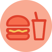 Unhealthy diet icon